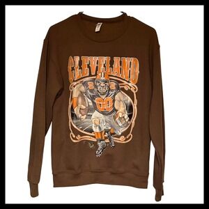 NWOT Cleveland Browns Football Sweatshirt Jerzees NFL Graphic Crewneck Pullover
